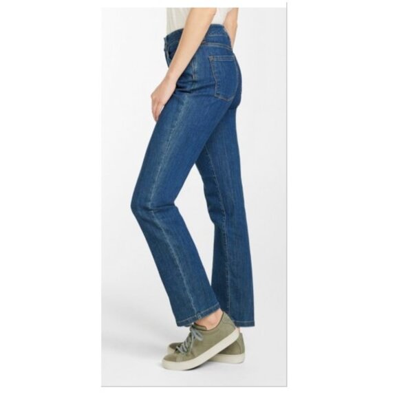 LL Bean 30x30 6 Women's Cotton Denim Plain Pocket Straight Stone Washed Jeans - Picture 4 of 14